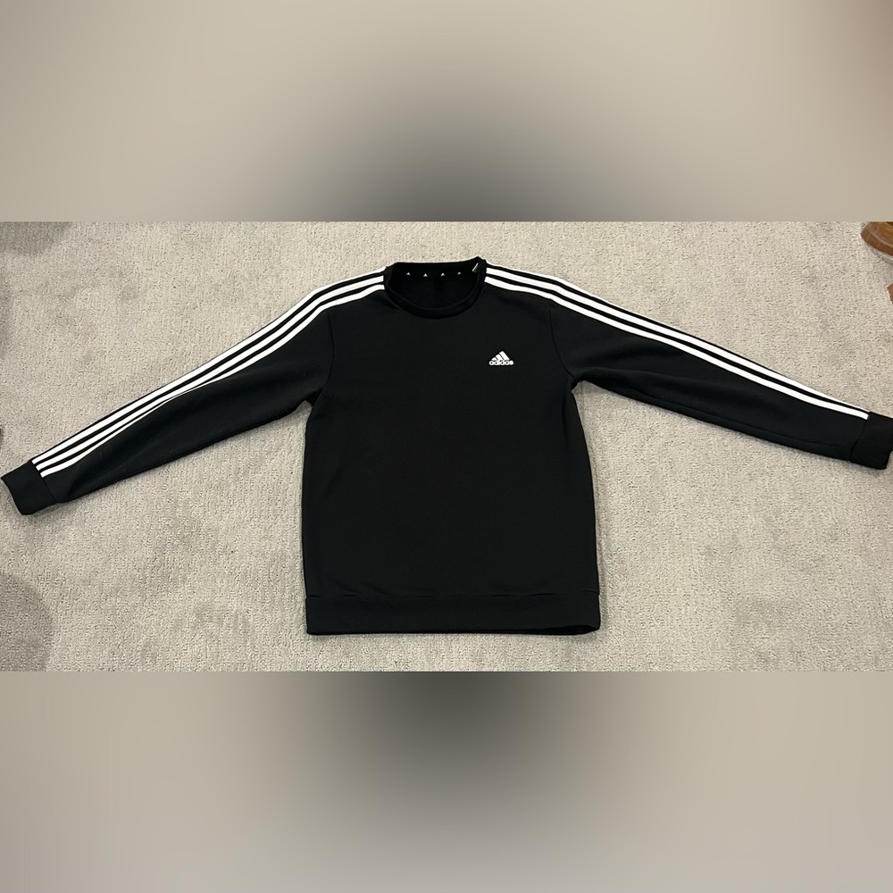 Adidas Unisex Crewneck Sweater with White Stripes